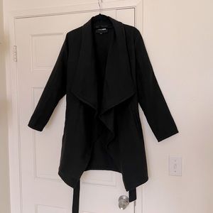 Black mid length coat